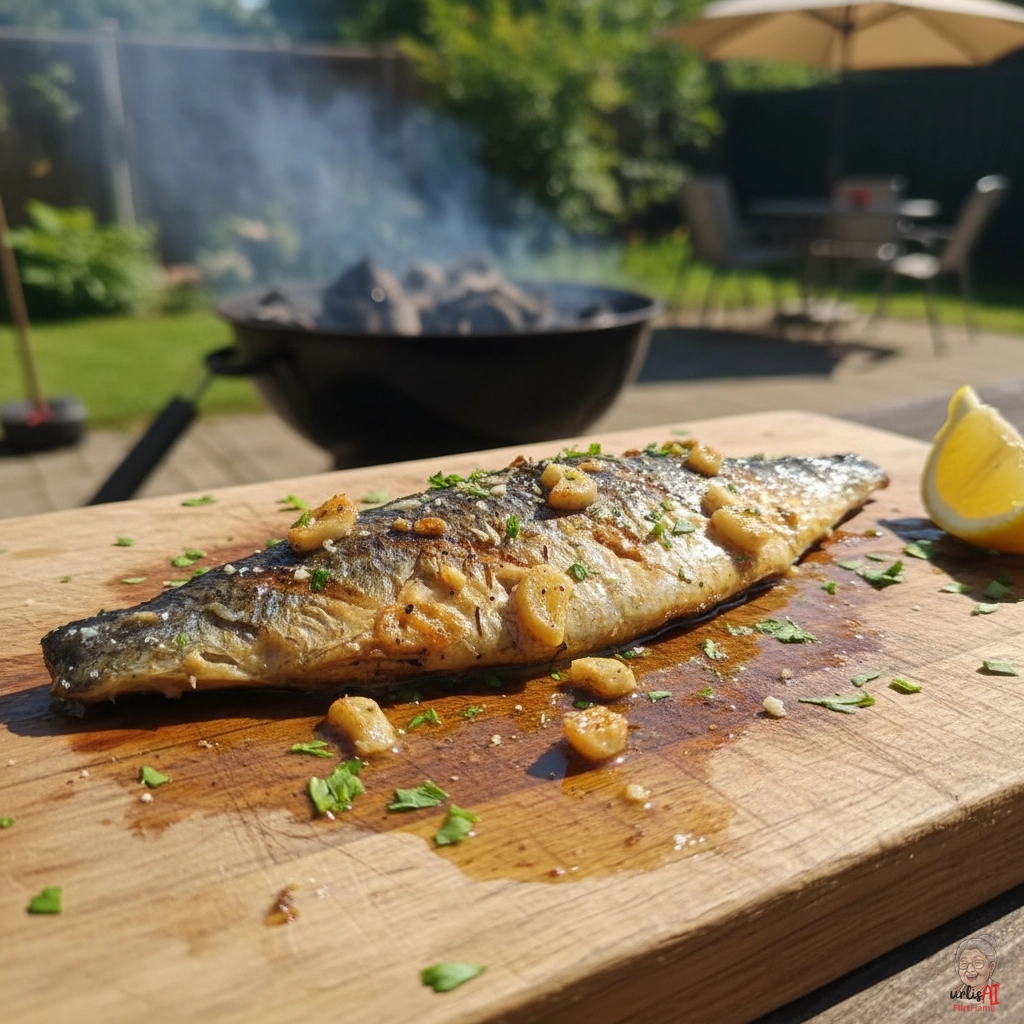 Knoblauchhering Rustikal — Kohlegrill