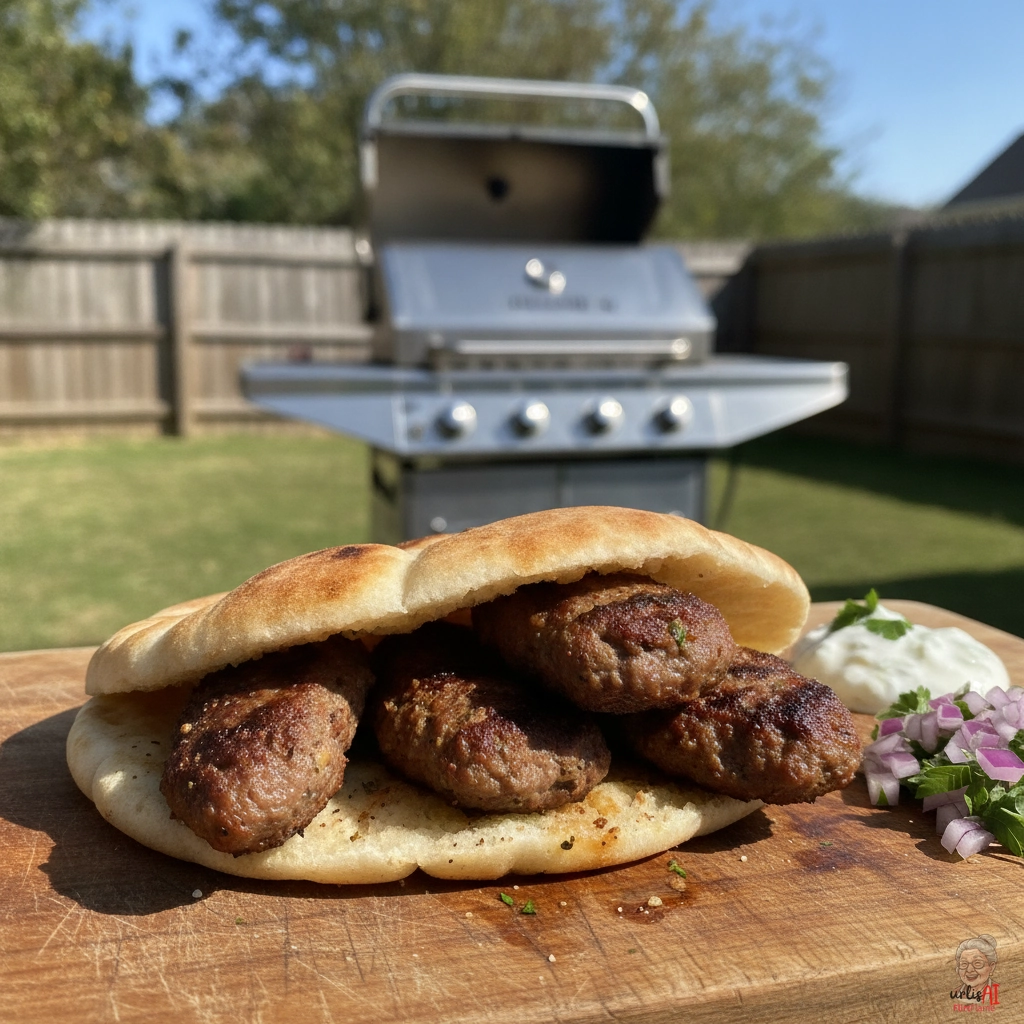 Köfte im Pita — Gasgrill