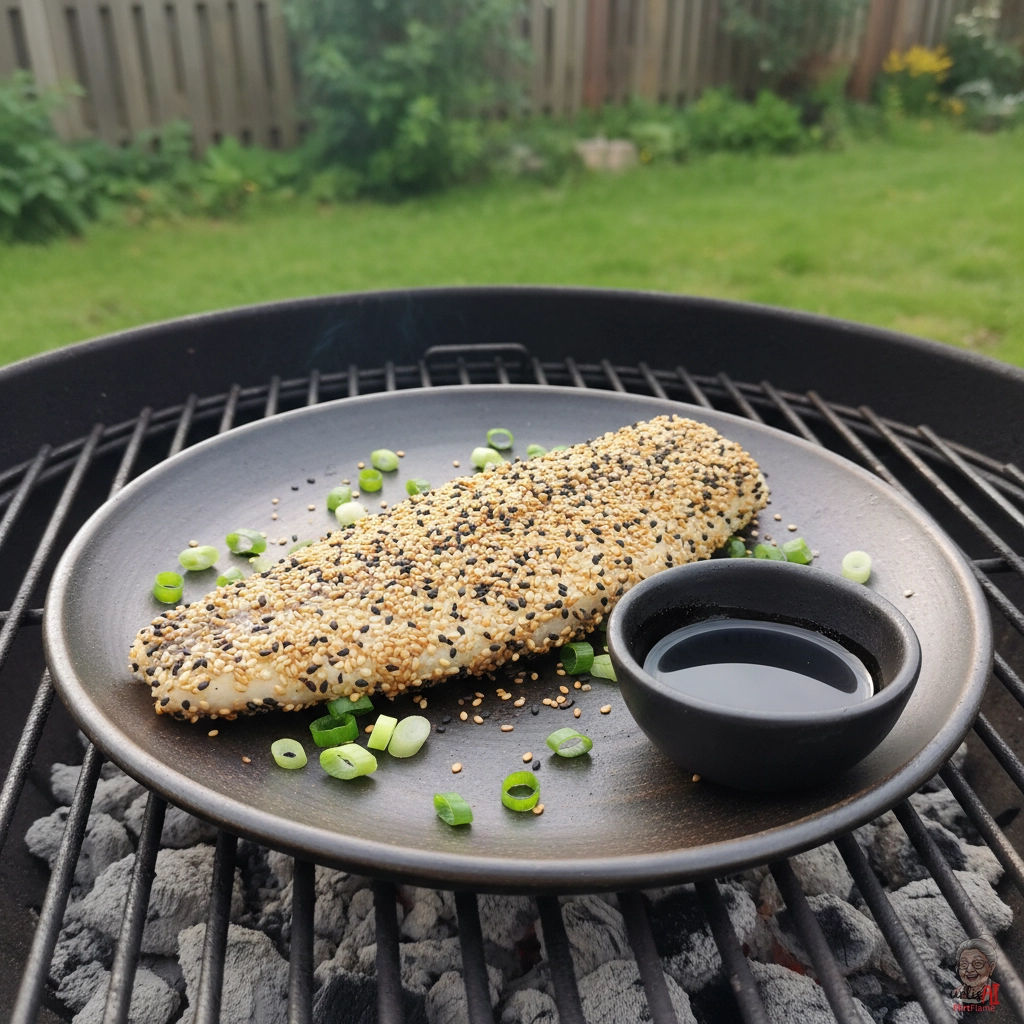 Kohle Sesamseelachs — Kohlegrill