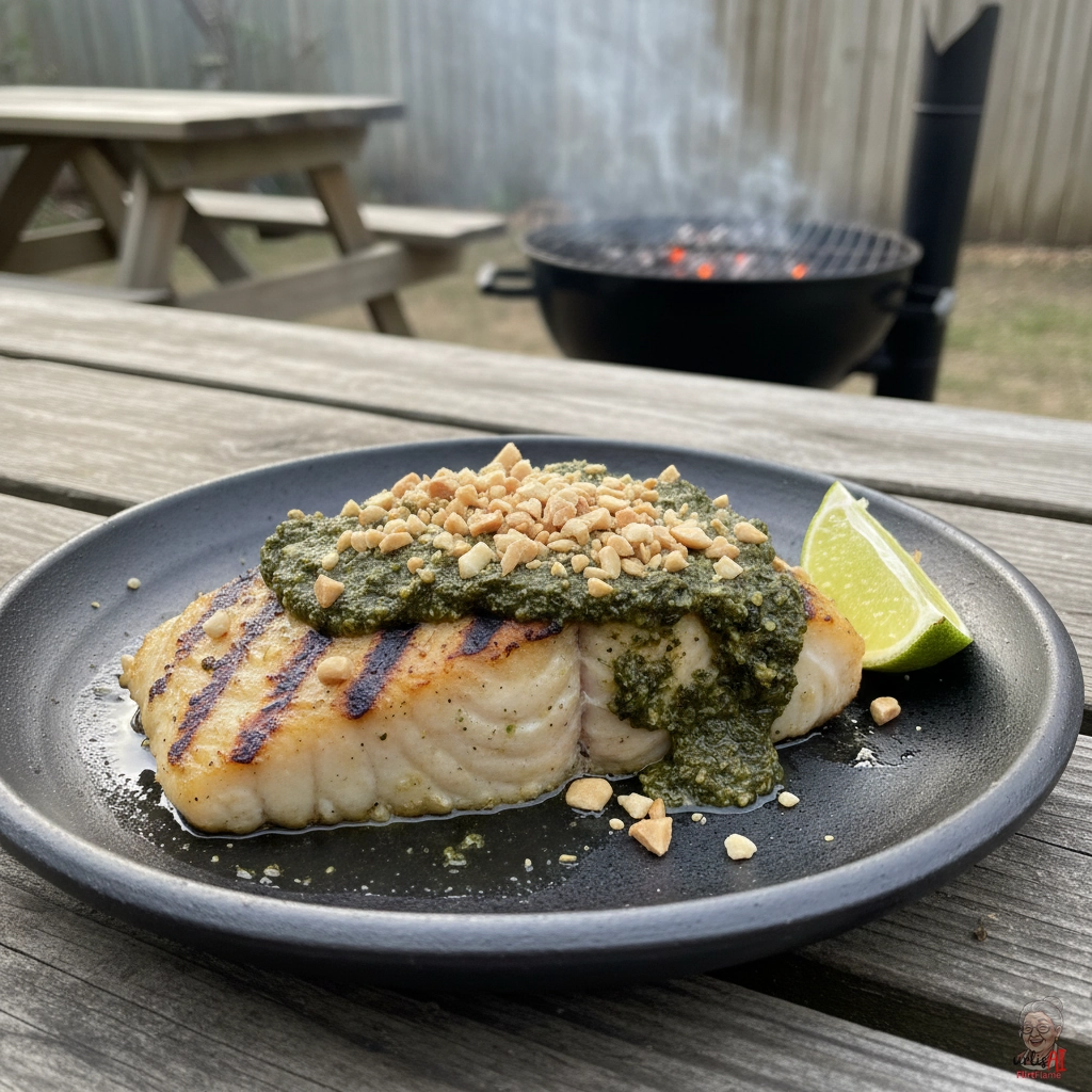 Kohle-Thai Kabeljaufilets — Kohlegrill