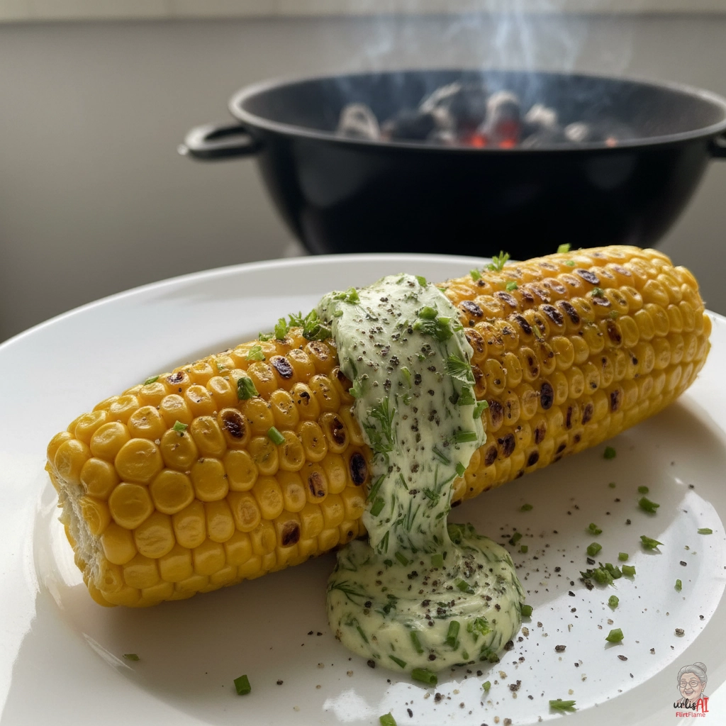 Kräuter Maiskolben — Kohlegrill