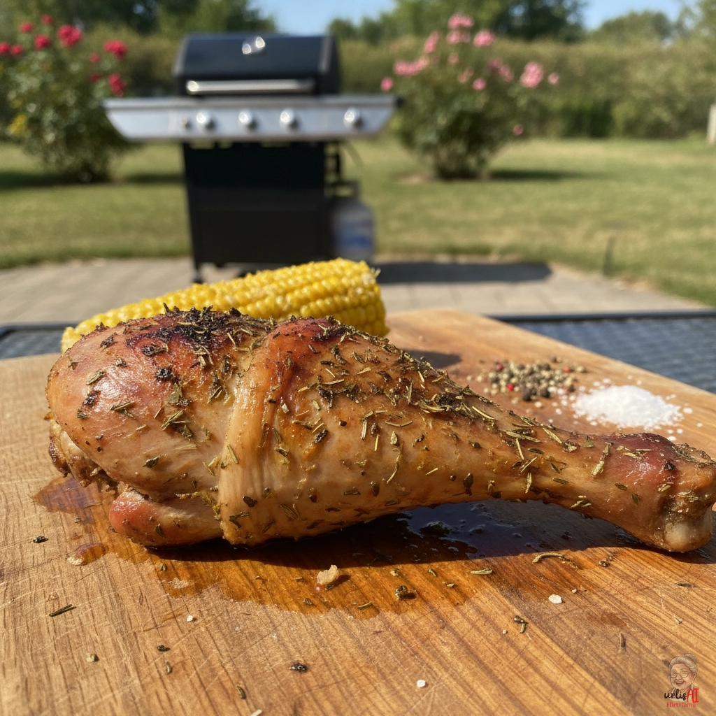 Kräuter Puten Keule — Gasgrill