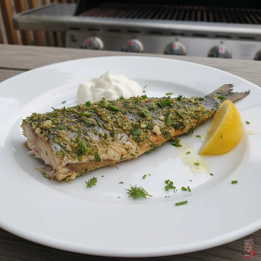 Kräutermantel Hering — Gasgrill