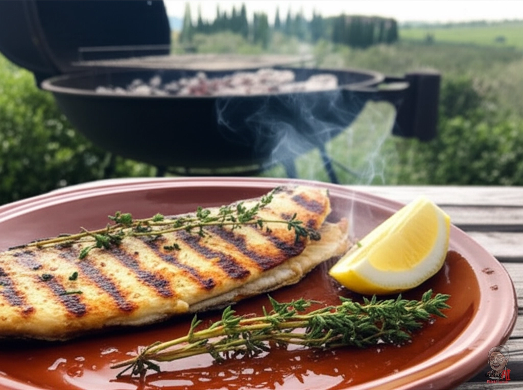 Kräuterrauch Forelle — Kohlegrill