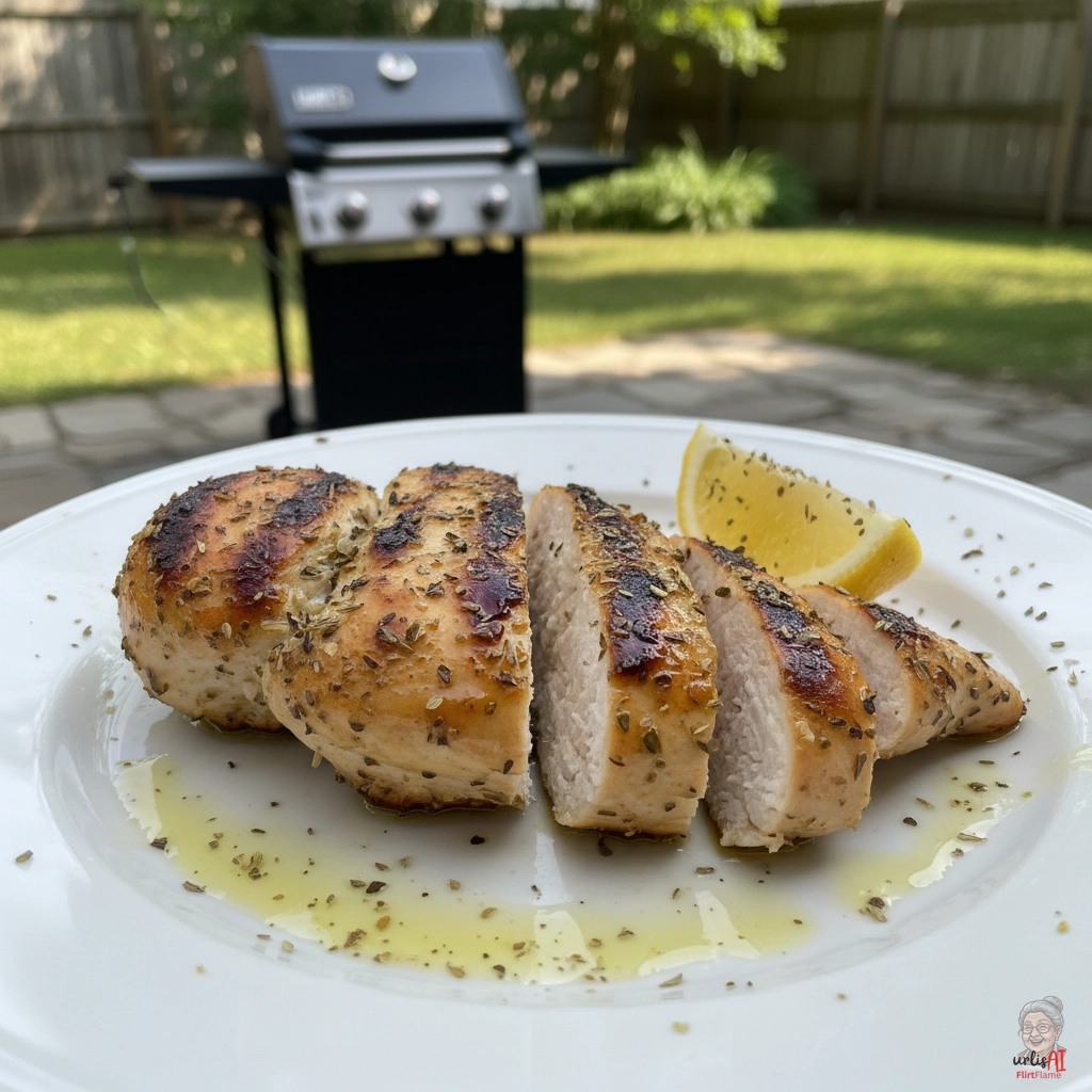 Kretische Kräuterbrust — Gasgrill