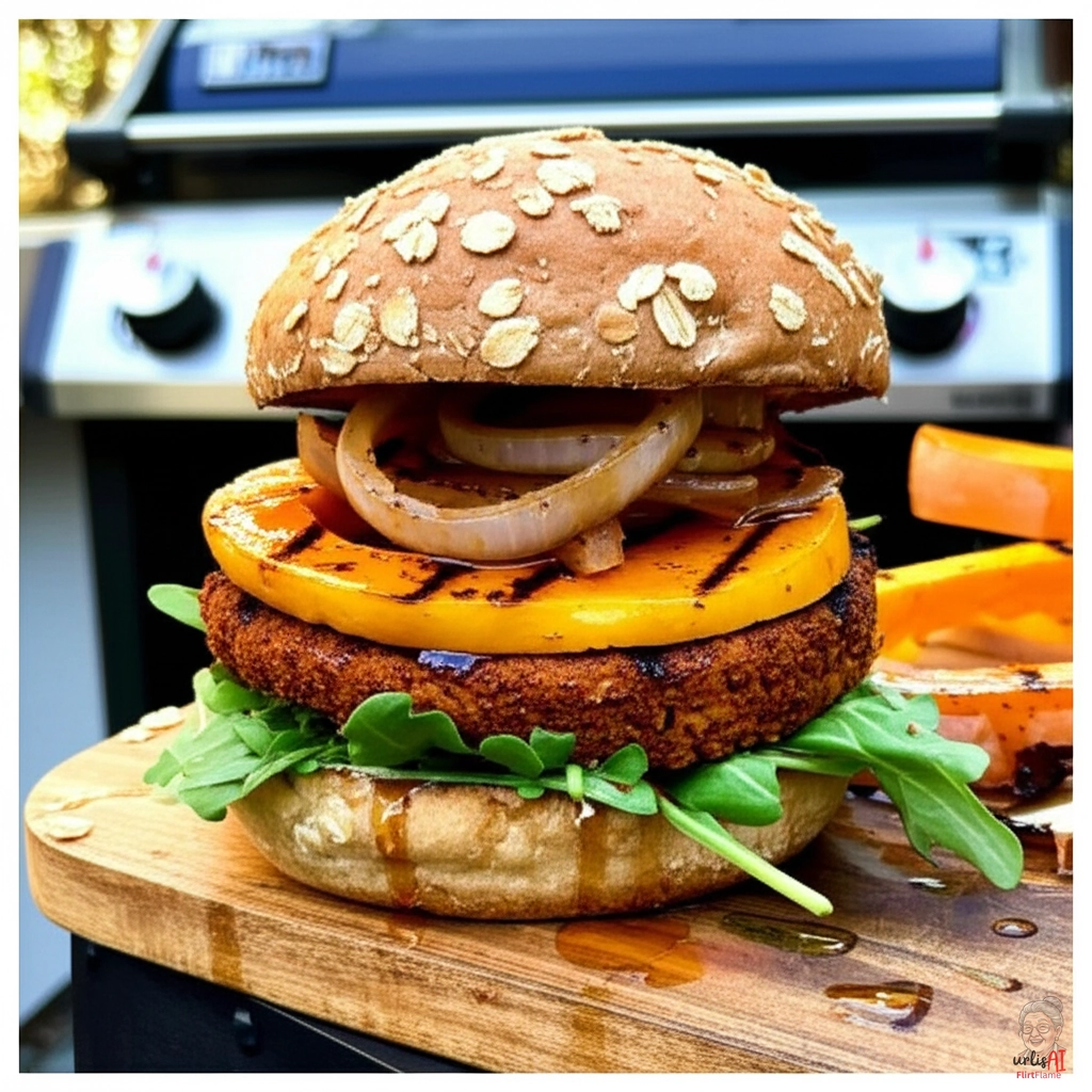 Kürbis Gewürz Burger — Gasgrill