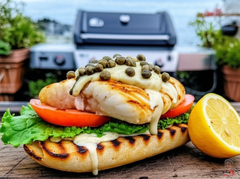 Küsten Kabeljau Burger — Gasgrill