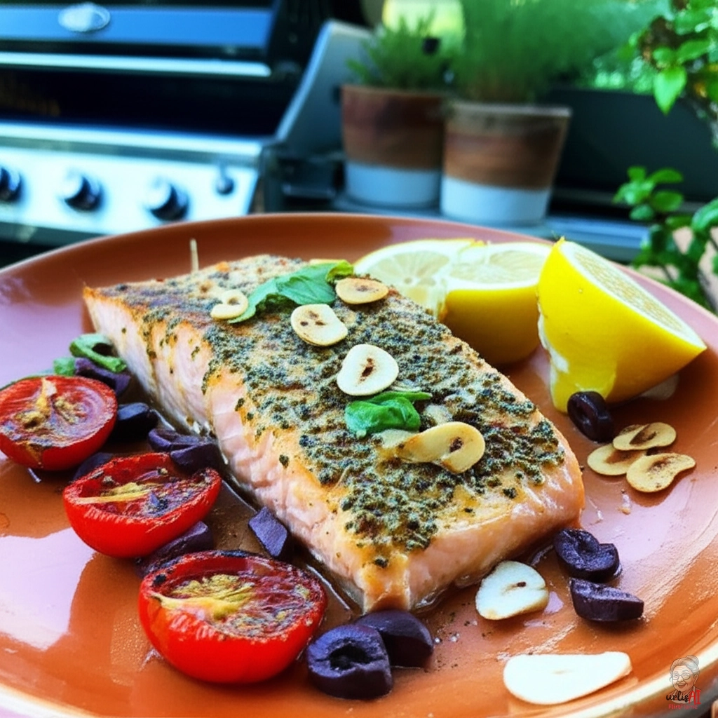 Lachs Mittelmeer — Gasgrill