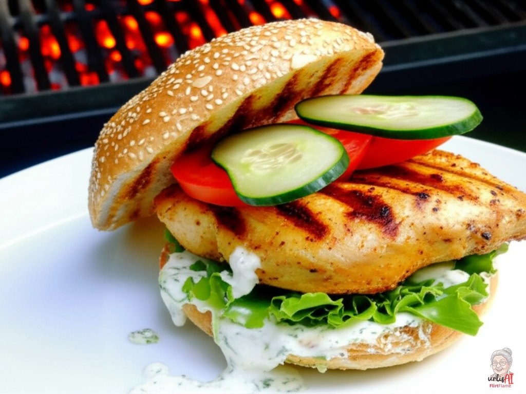 Lean Fire Chicken Burger — Kohlegrill