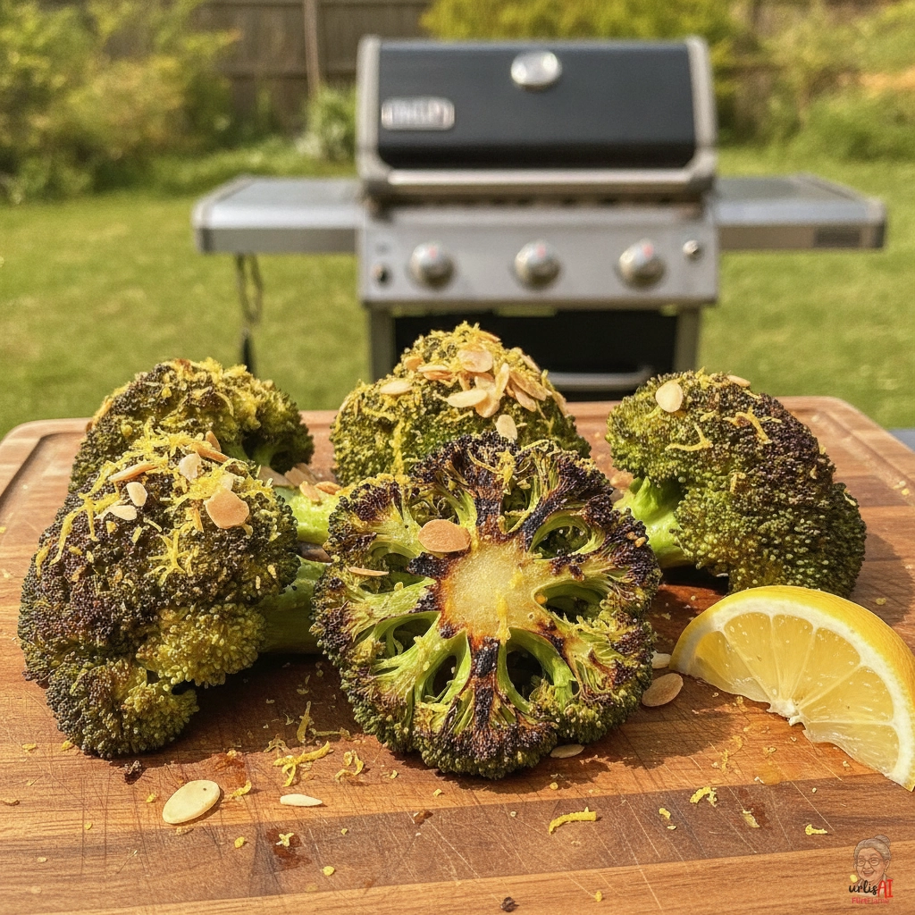 Lemon Almond Broccoli — Gasgrill