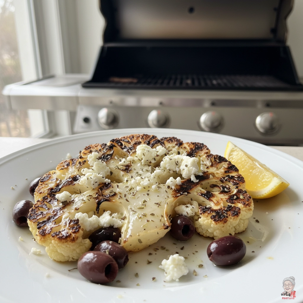 Lemoni Blumenkohlsteaks — Gasgrill