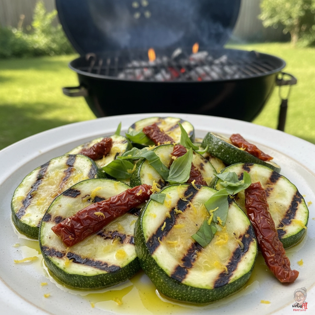 Liguria Basilikumzucchini — Kohlegrill
