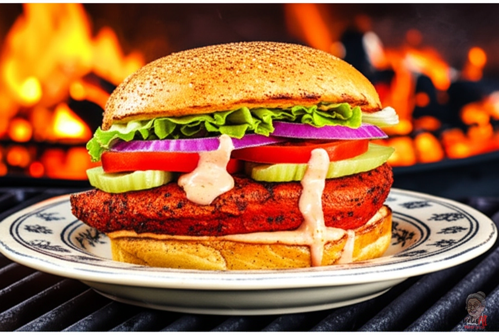 Louisiana Ember Chicken Burger — Kohlegrill
