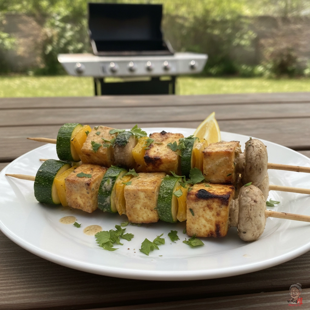Malai Paneer Spieße — Gasgrill