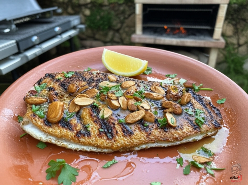 Mandelglut Forelle — Kohlegrill