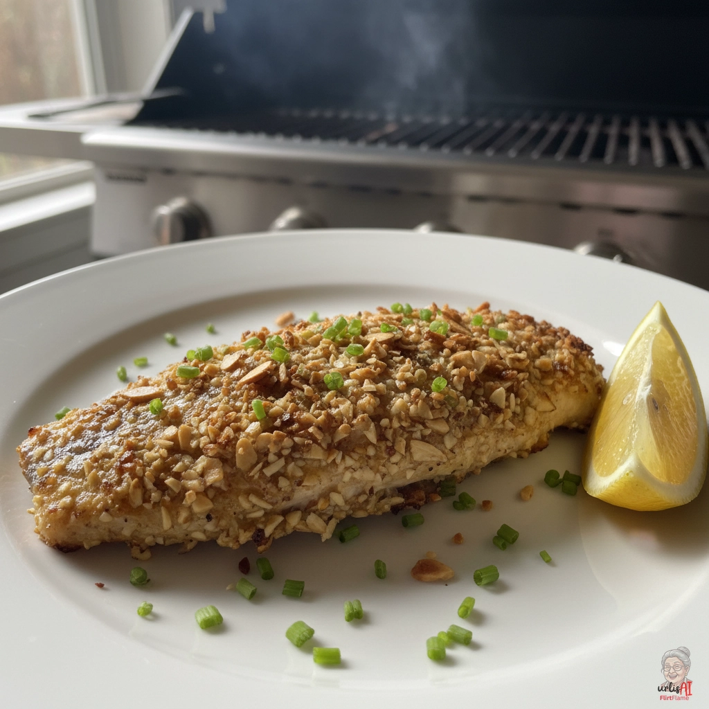 Mandelkruste Rotbarsch — Gasgrill