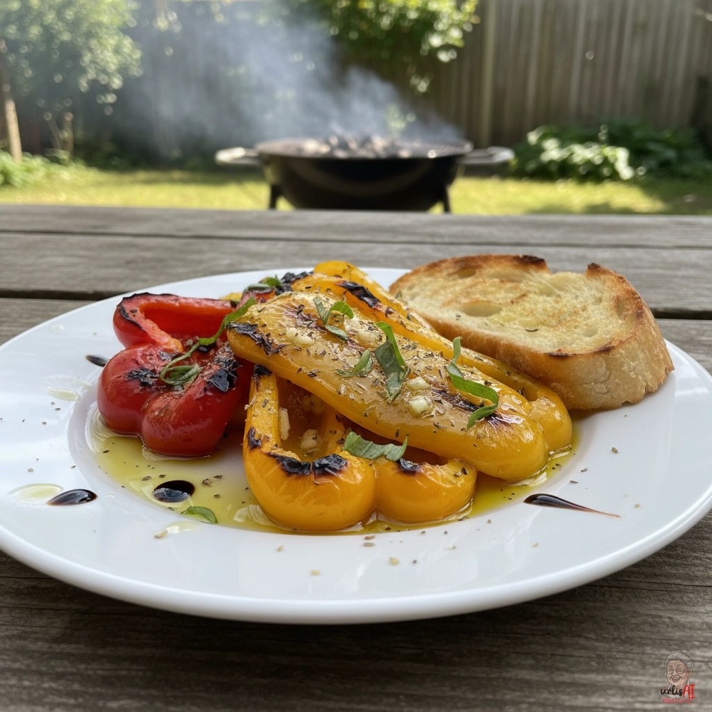 Mediterrane Knoblauchpaprika — Kohlegrill