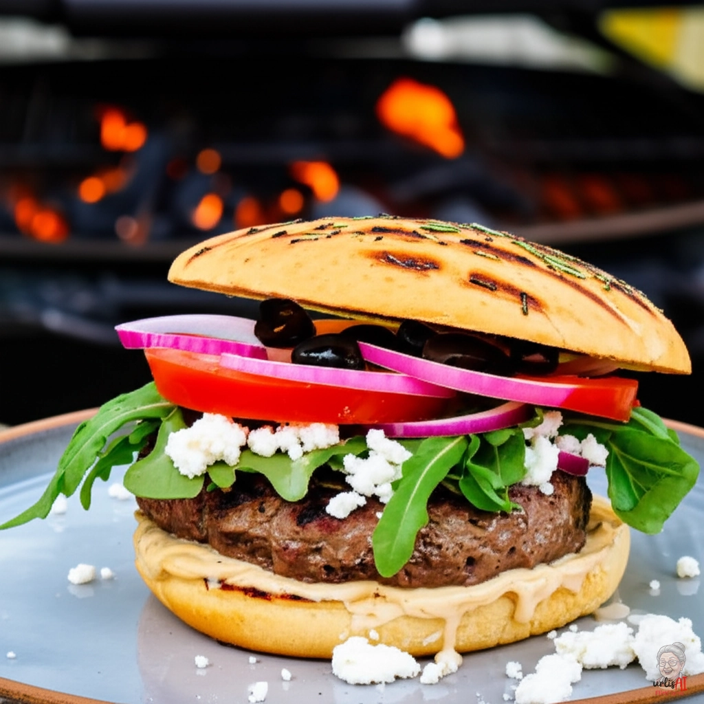 Mediterranean Fire Burger — Kohlegrill