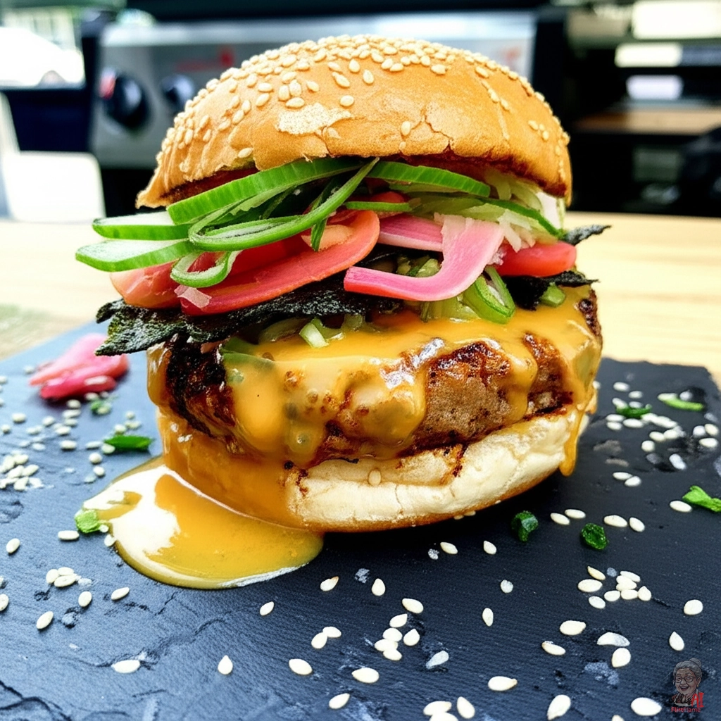 Miso Glaze Burger — Gasgrill