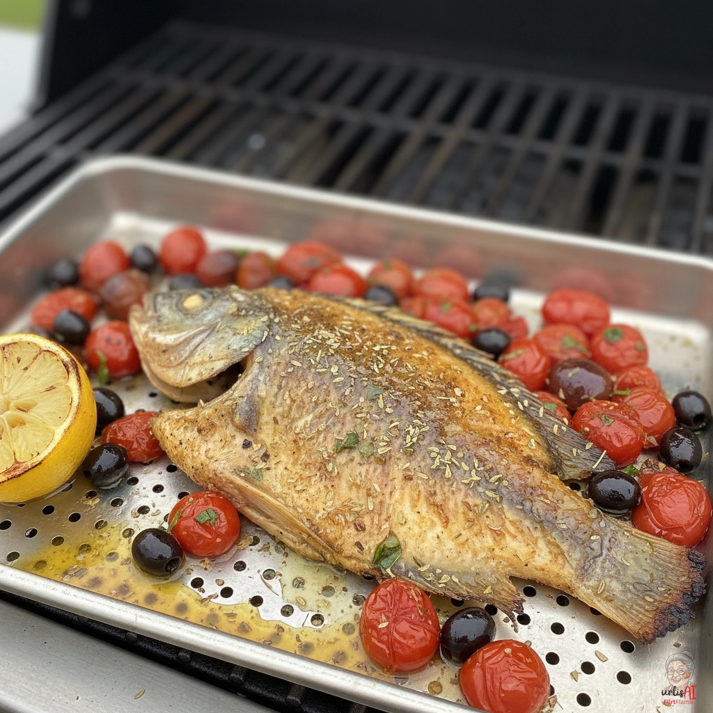 Mittelmeer Tilapiafilets — Gasgrill