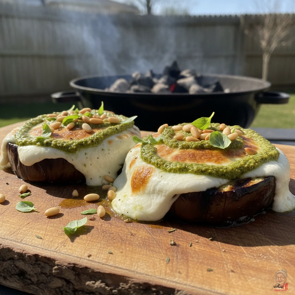 Mozzi Aubergine — Kohlegrill