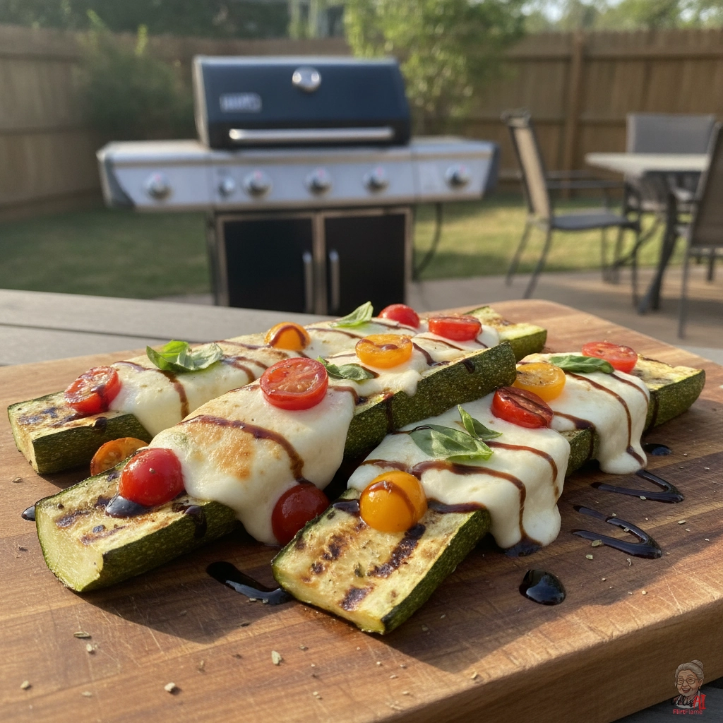 Mozzi Zucchini Steak — Gasgrill