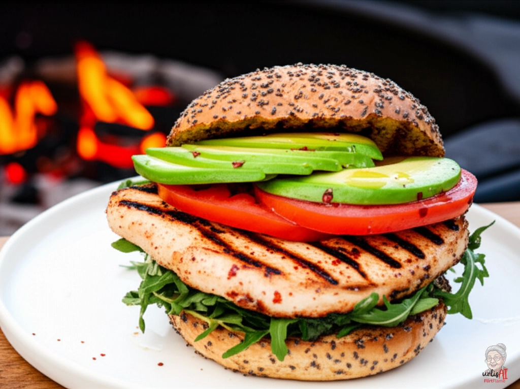 Nouveau Ember Chicken Burger — Kohlegrill