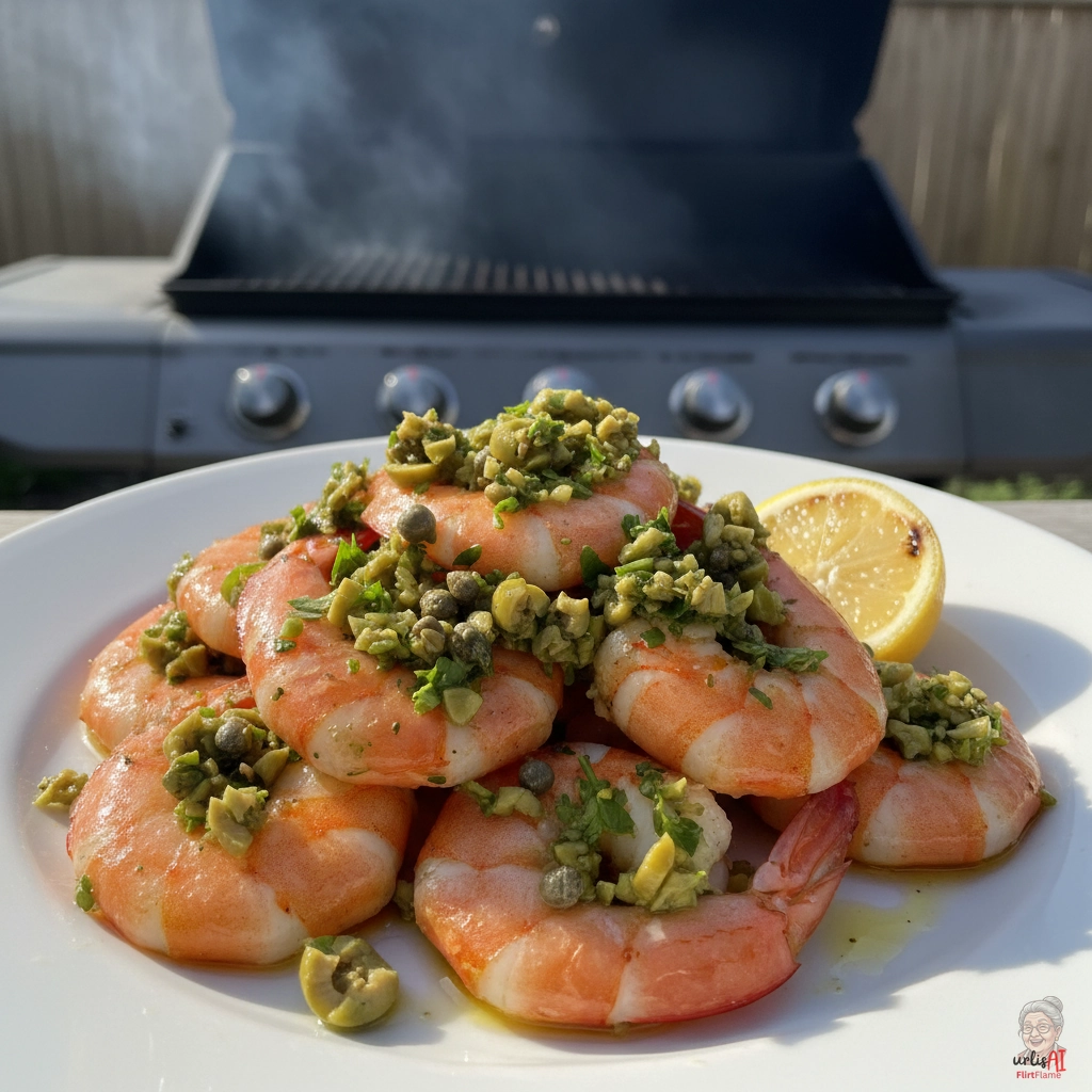 Olivengold Prawns — Gasgrill