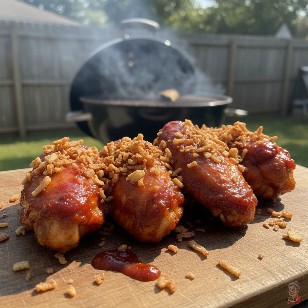 Onion BBQ Wings — Kohlegrill