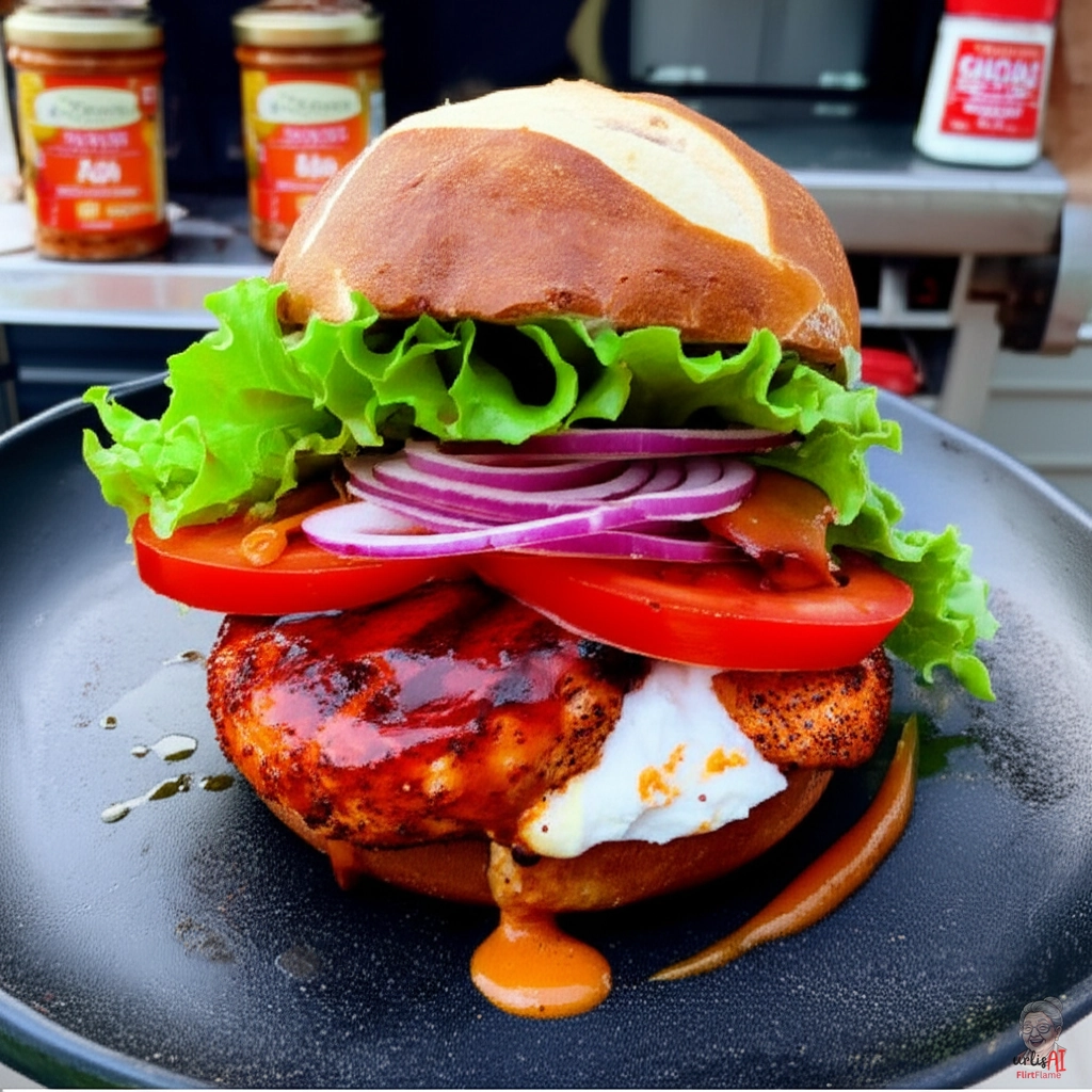 Ottoman Chicken Burger — Gasgrill