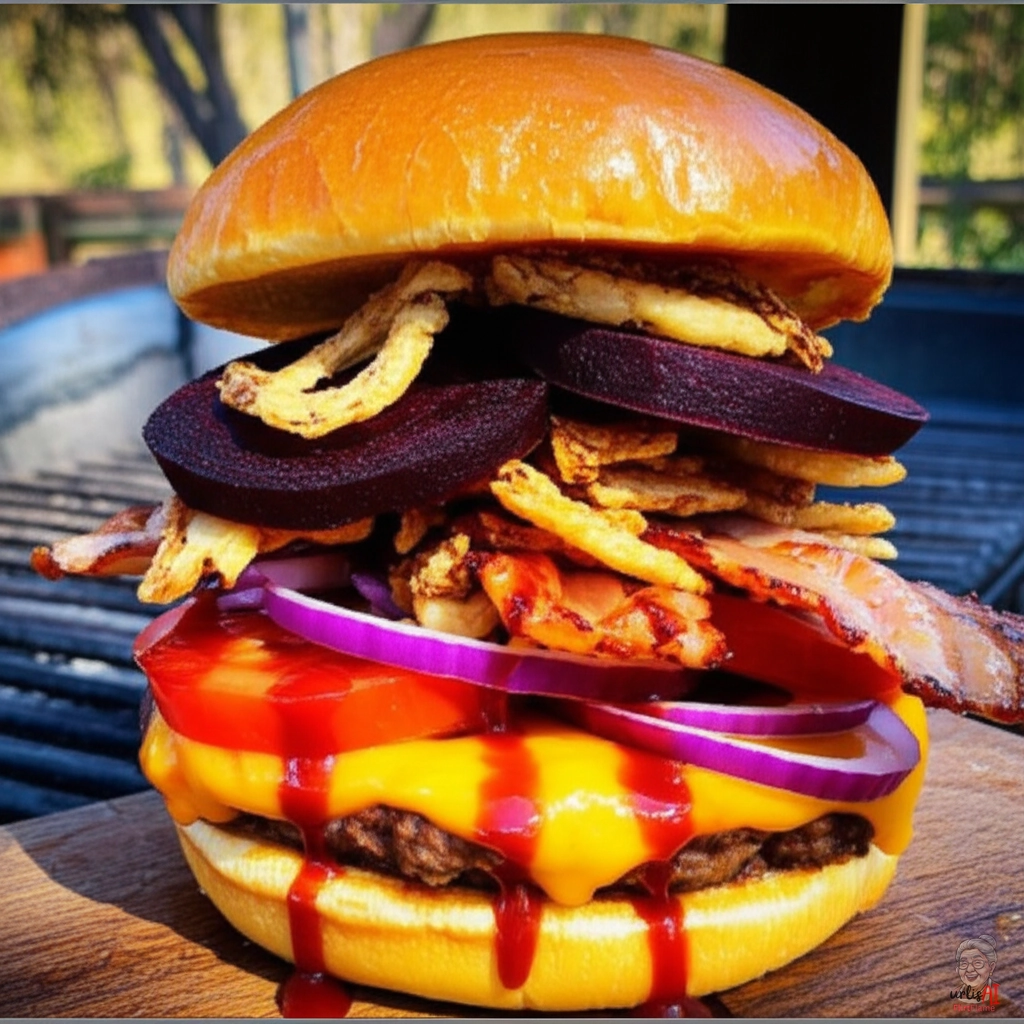 Outback Flame Burger — Kohlegrill