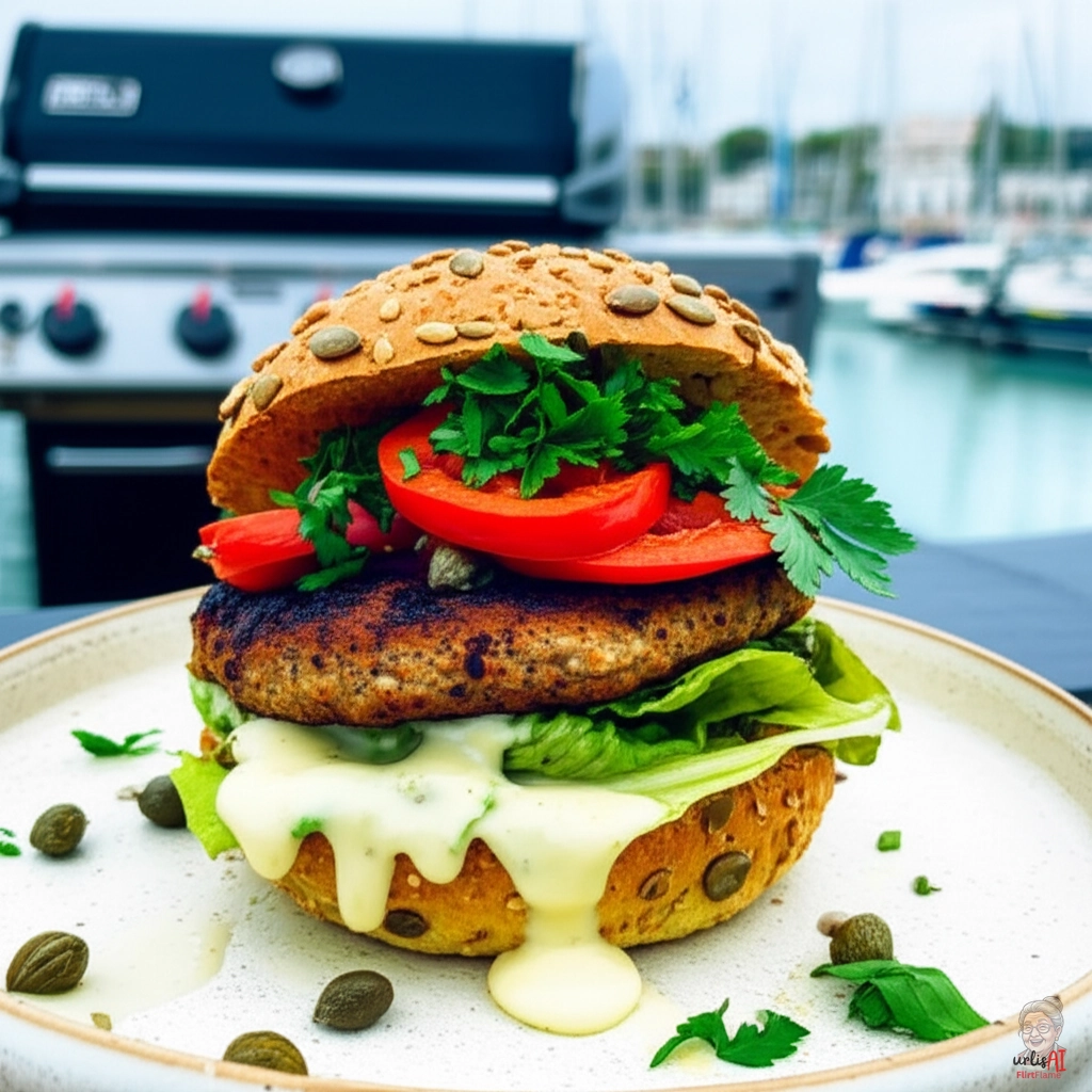 Paprika Kapern Burger — Gasgrill