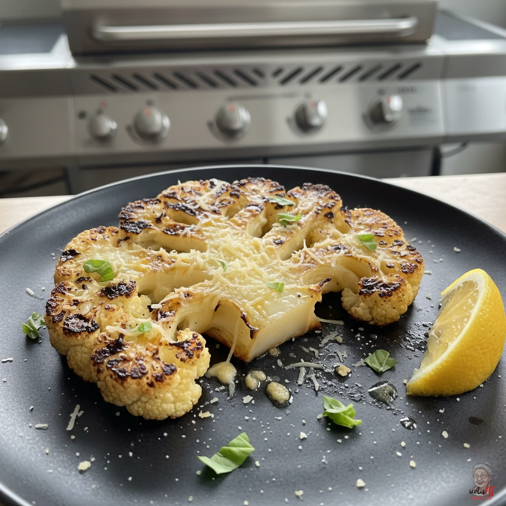 Parmigiano Blumenkohlsteaks — Gasgrill