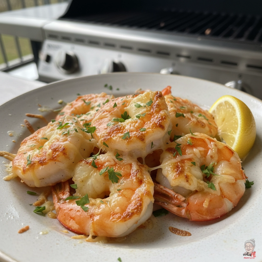 Parmigiano Grillgarnelen — Gasgrill