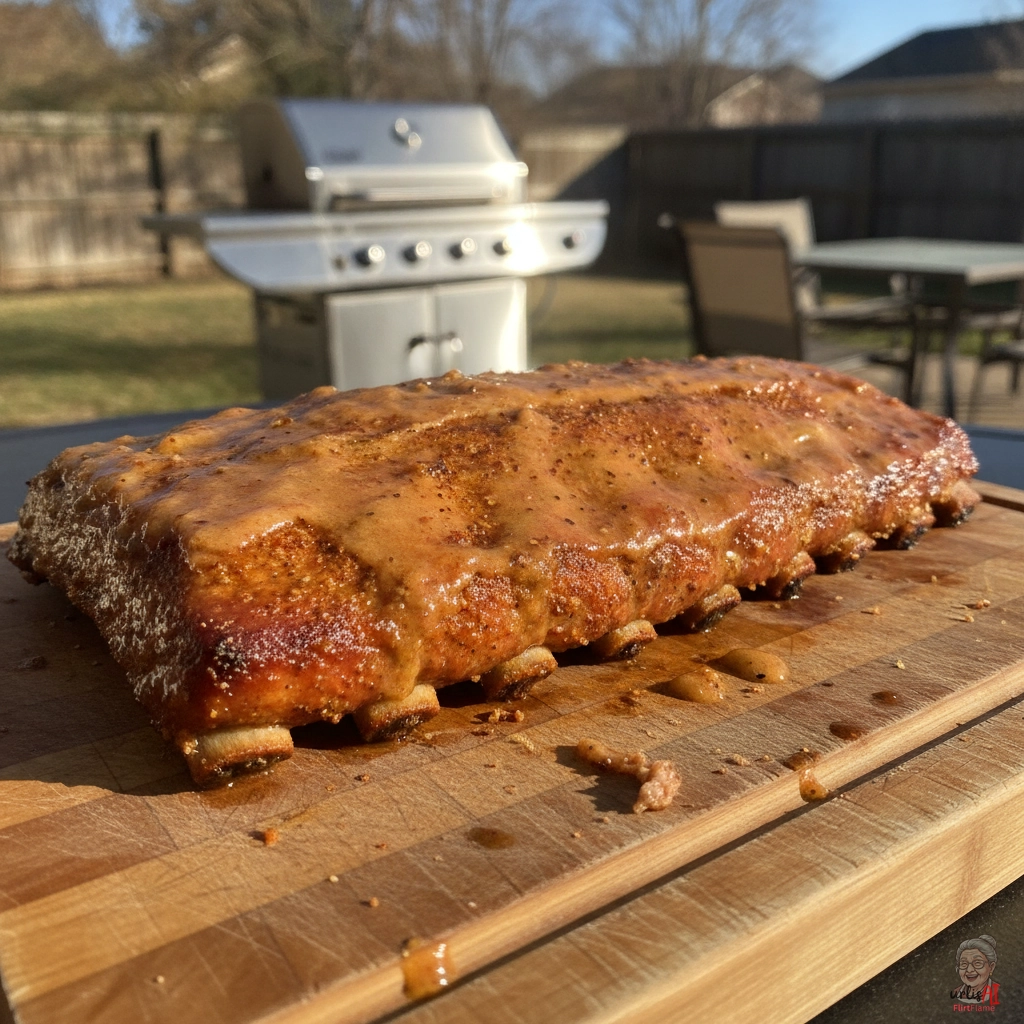Peach Glazed Backs — Gasgrill