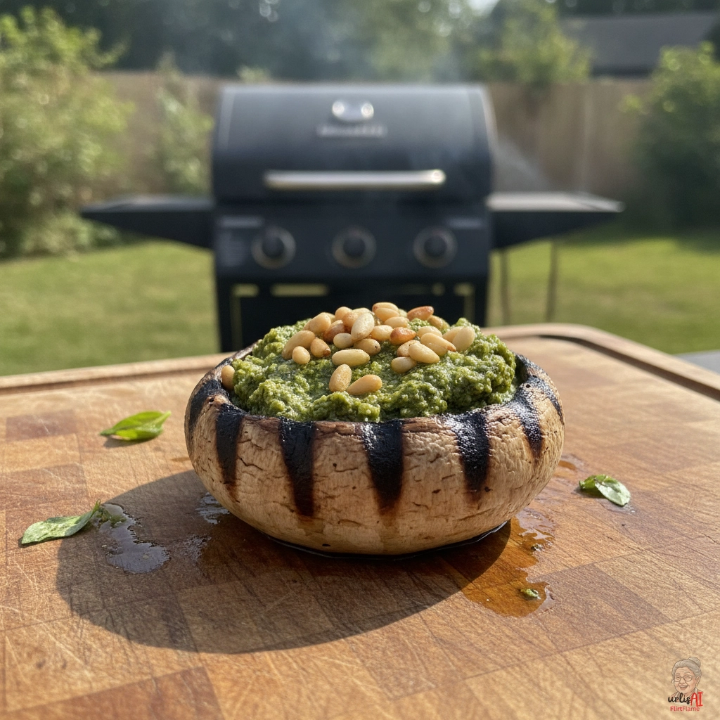 Pesto Portobello — Gasgrill