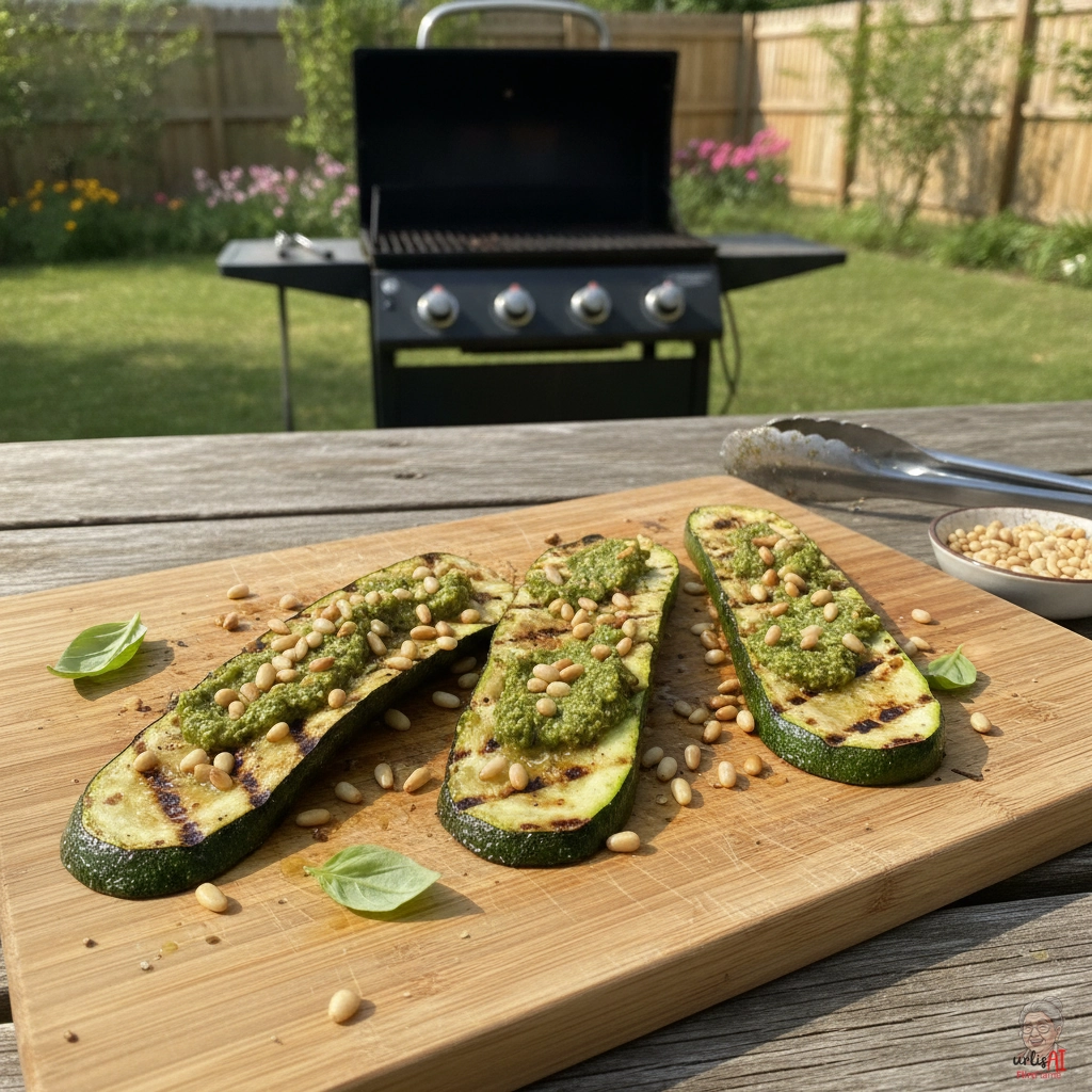 Pesto Zucchini Steak — Gasgrill