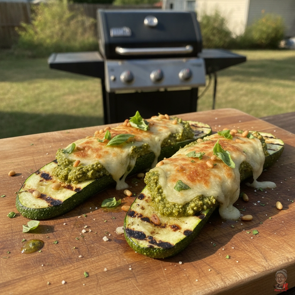 Pesto Zucchini Steak — Gasgrill