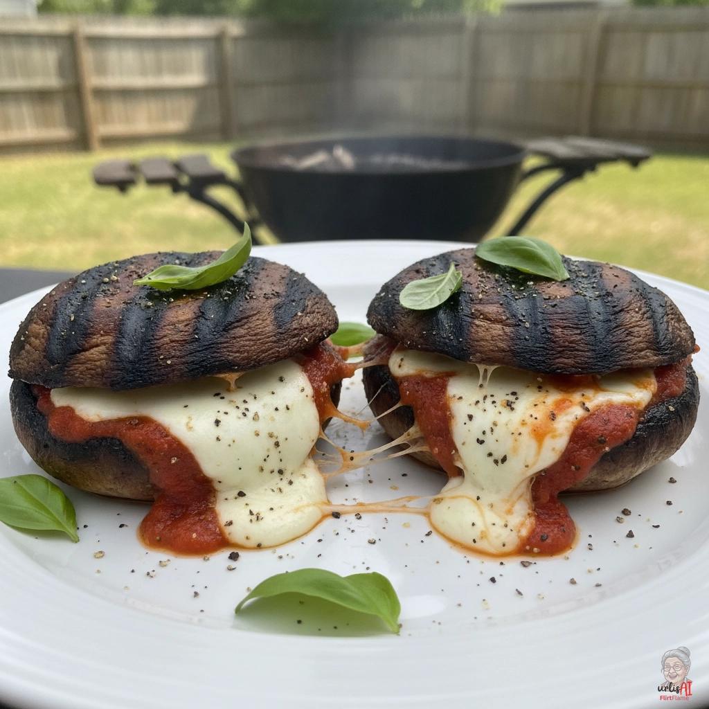 Smoky Pizza Portobello — Kohlegrill