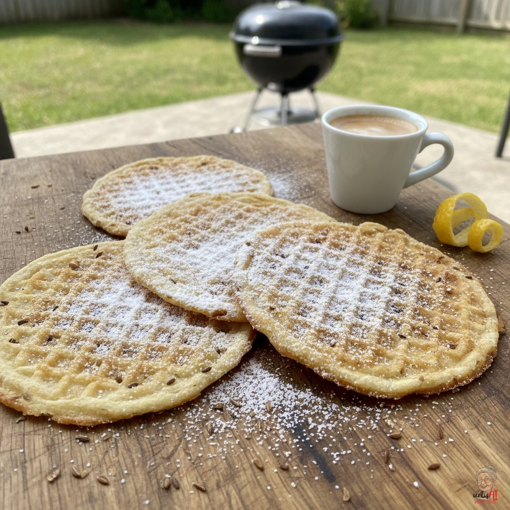 Pizzelle Waffel — Kohlegrill