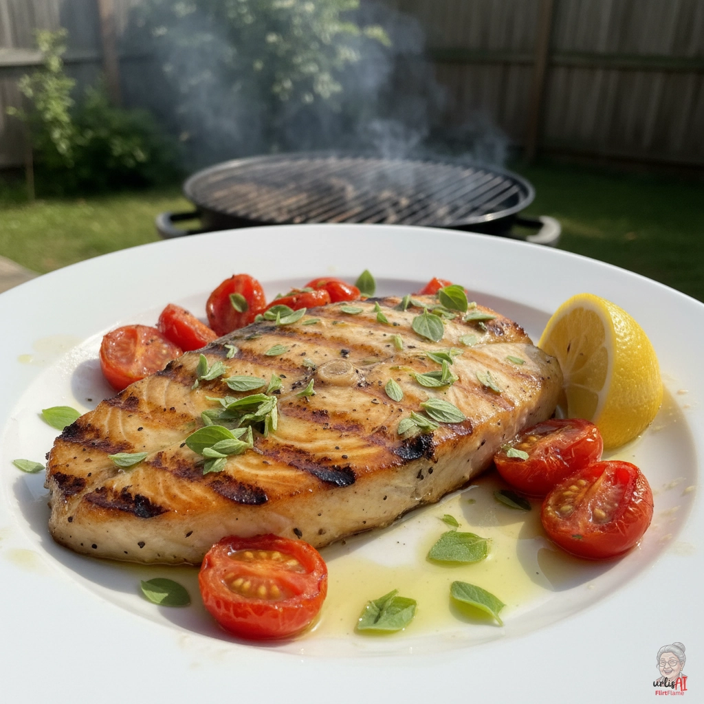 Pomodoro Schwertfischsteaks — Kohlegrill