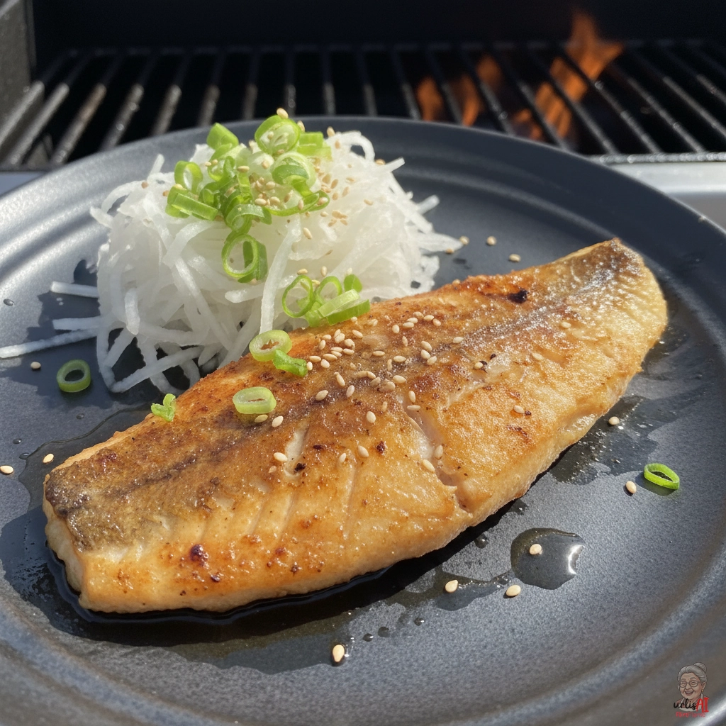 Ponzu Seelachsfilets — Gasgrill