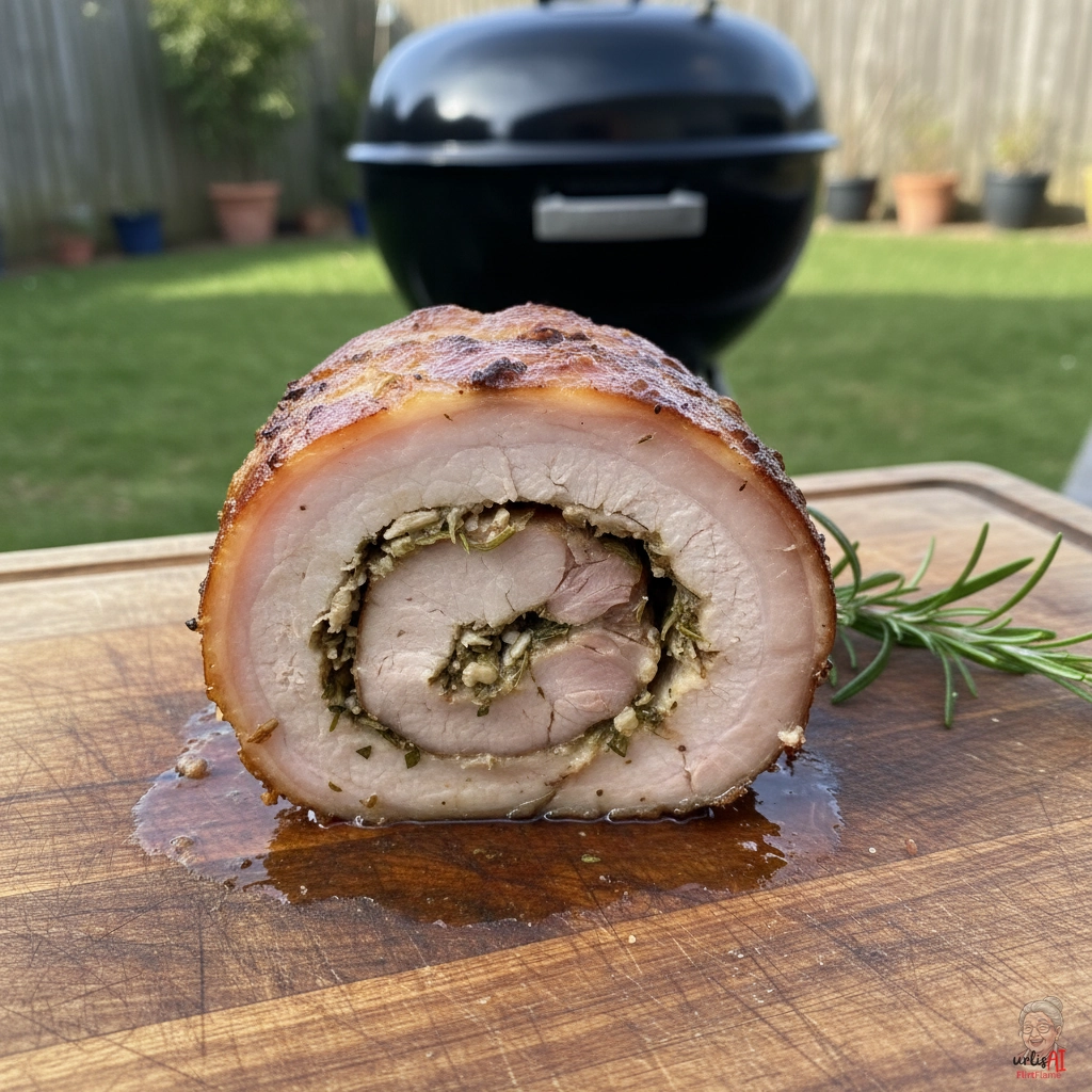 Porchetta Fenchelglut — Kohlegrill