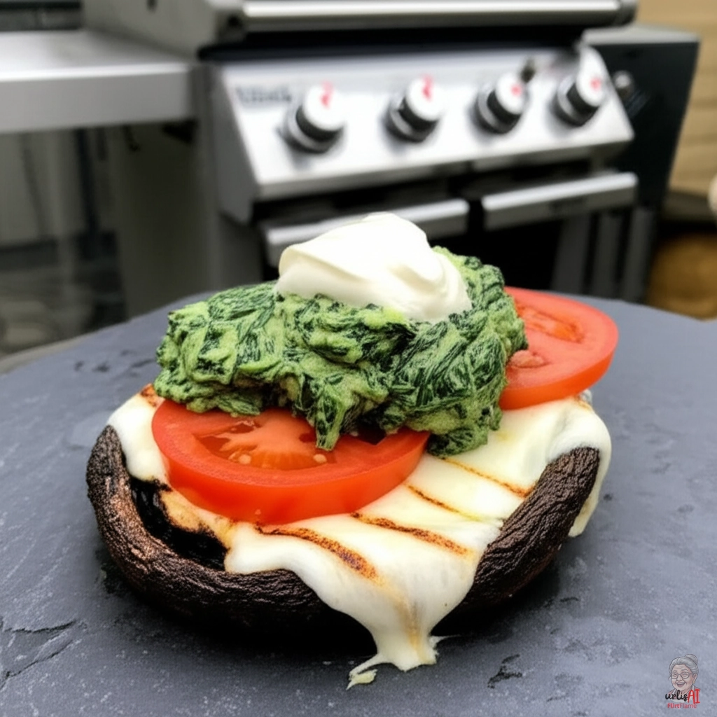 Portobellos Samtgrünes Herz — Gasgrill