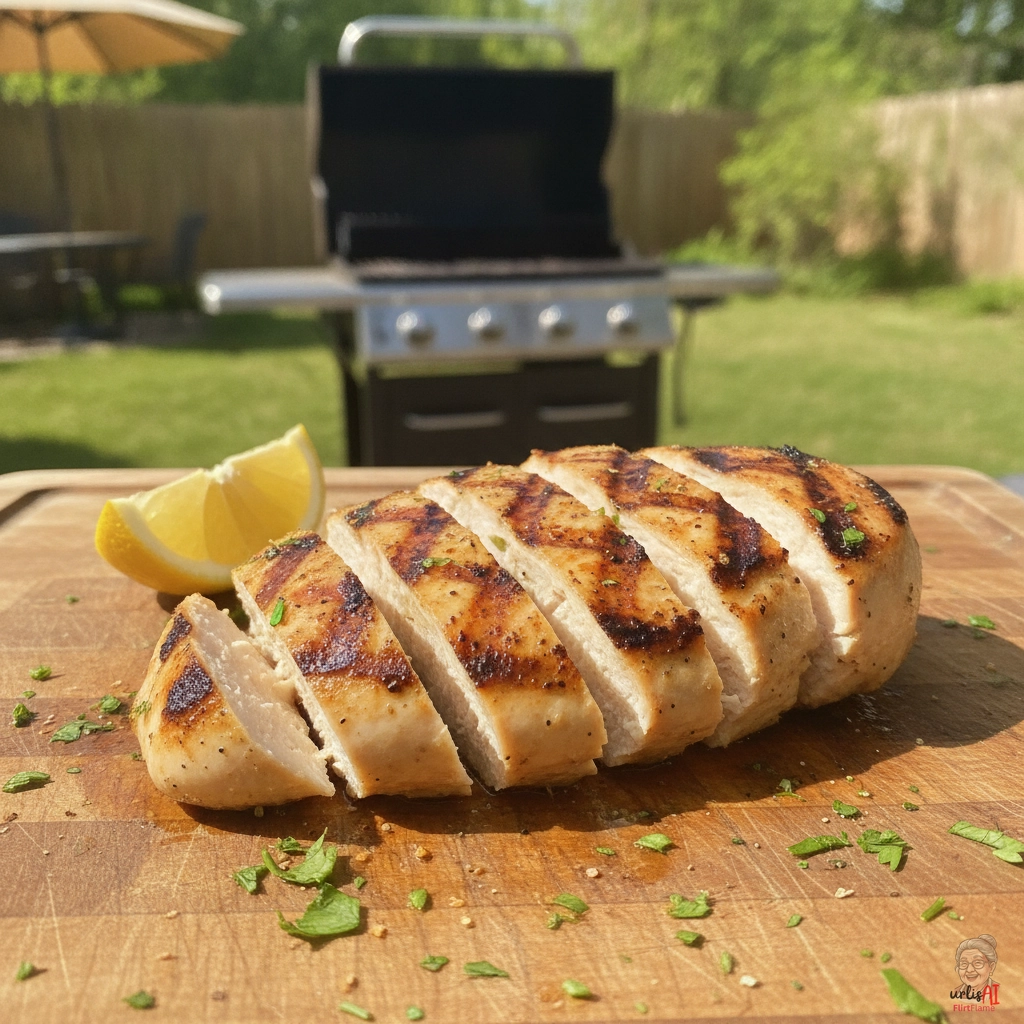 Poulet Brust Zitrone — Gasgrill
