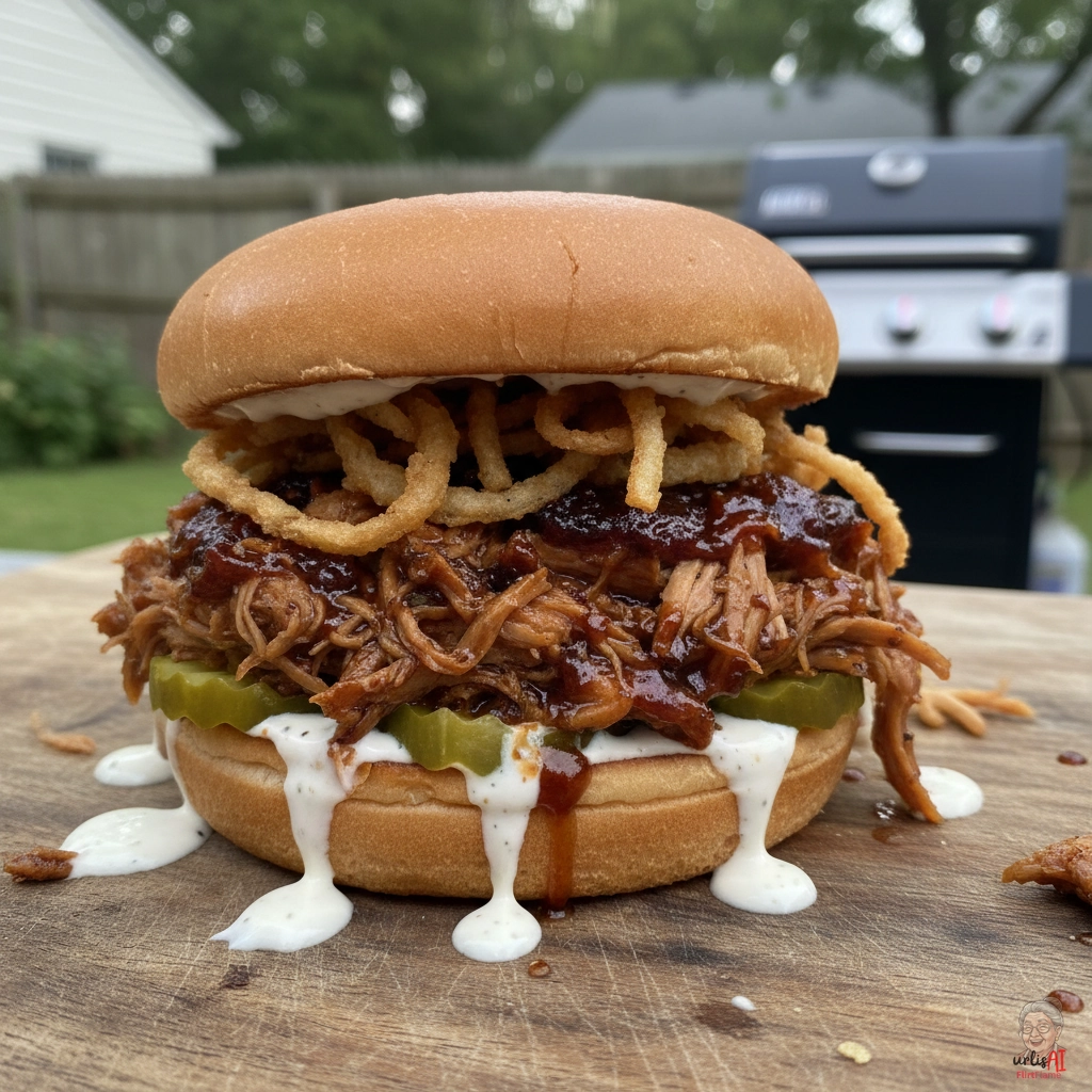 Pulled Alabama Burger — Gasgrill