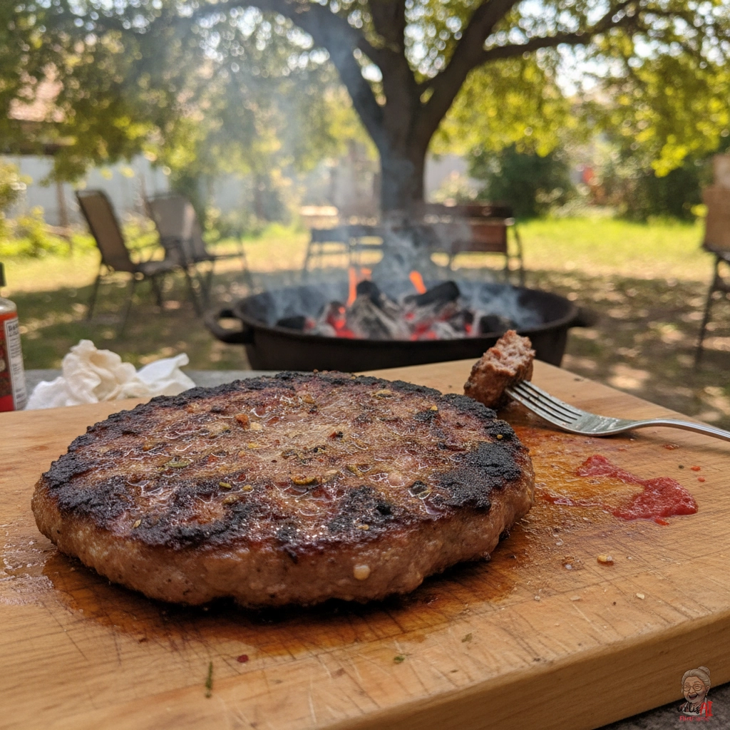 Rauchige Pljeskavica — Kohlegrill