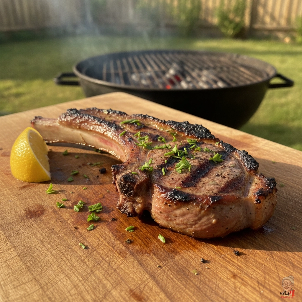 Rauchiges Feuerlamm — Kohlegrill