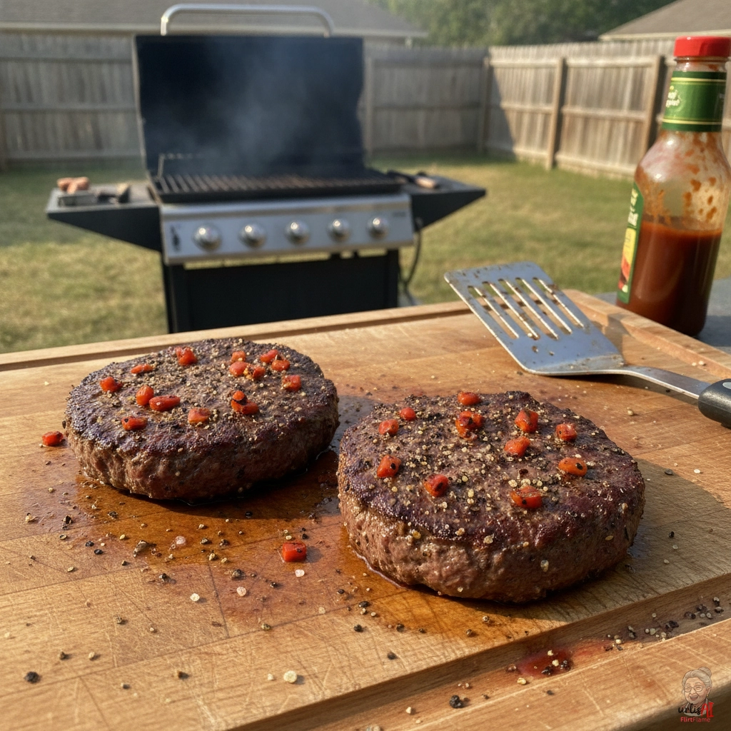 Red Pepper Fleischpflanzerl — Gasgrill