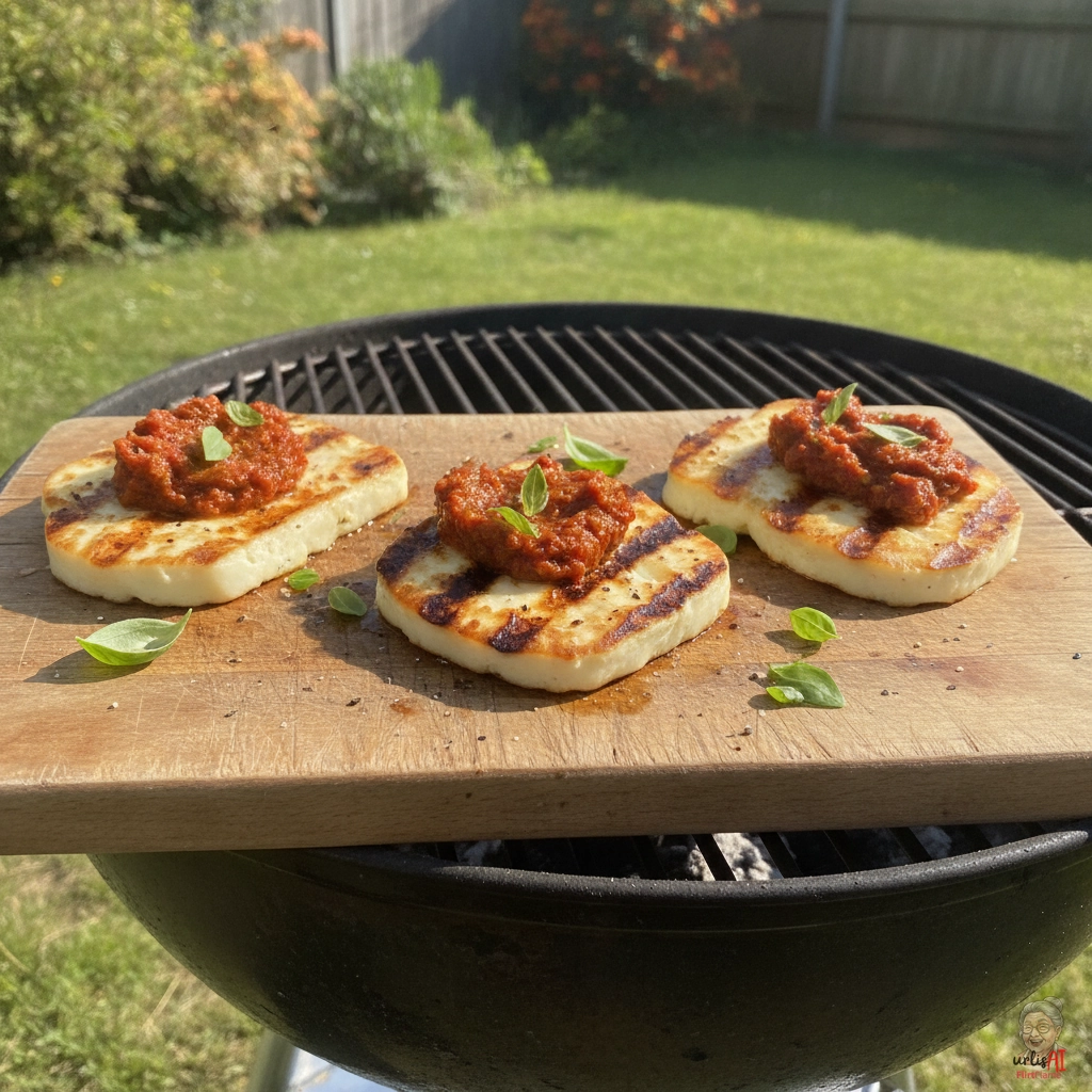 Red Pesto Halloumi — Kohlegrill